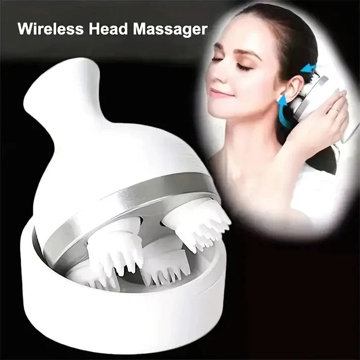 4D Electric Scalp Massager | Rechargeable Head & Body Stress Relief Massager