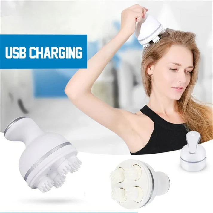 4D Electric Scalp Massager | Rechargeable Head & Body Stress Relief Massager